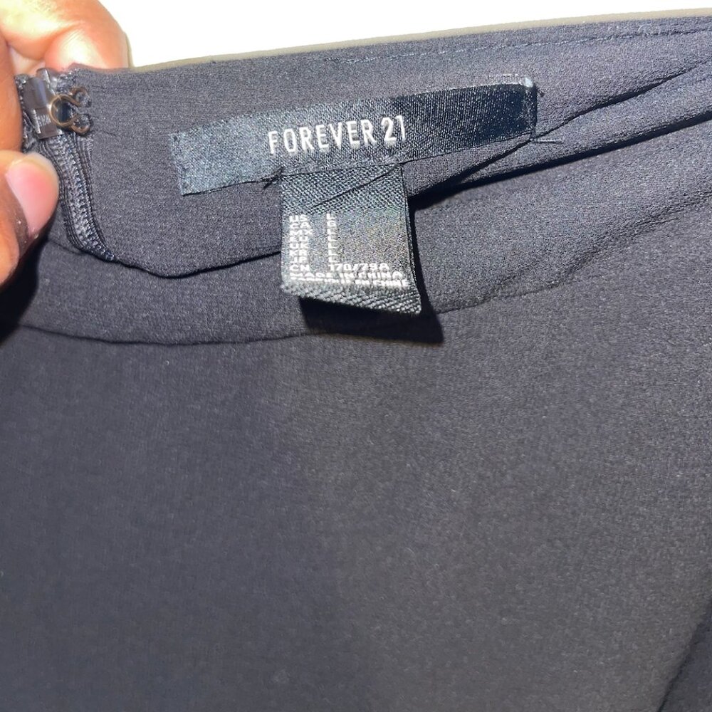 Black Sheer Wide Leg Palazzo Pants – High Waist Zip Back – Size L - Picture 3 of 9